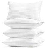 Basic Beyond front packaging showing four king pillows and hotel-style appeal