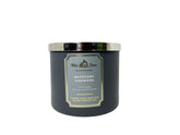 Bath and Body Works Mahogany Teakwood front jar showing label and clean glass finish