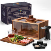 Batoslee smoker box front view showing compact sealed chamber and capacity benefit