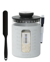 Baytoot front view of jar kit showing clear glass and included tools for easy starter care