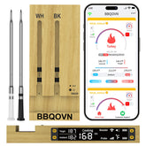 BBQOVN thermometer front view showing probes and controls for reliable grilling