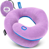 BCOZZY kids pillow front view showing light purple color and comfortable shape