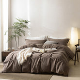 BDEAR front view of duvet cover set showing clean neutral bedroom look and comfort