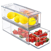 bealy front view clear drawer organizer showing neat storage benefit