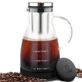 Bean Envy front view glass pitcher showing clean design and easy pouring