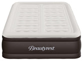 Beautyrest Duet front view showing full queen mattress and neat finish for guest-ready setup