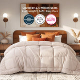 Bedsure comforter front view showing full king coverage and cozy look