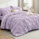 Bedsure front view of the 7-piece queen set showing coordinated pieces and styling benefit