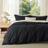 Bedsure front view king duvet cover showing neat finish and smooth drape for comfort