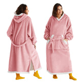 Bedsure hooded blanket front view showing full-length warmth and cozy style