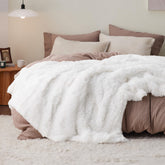 Bedsure king blanket on bed showing full coverage and elegant look