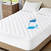 Bedsure king mattress protector front view showing full coverage and neat corners for easy bed protection