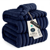 Bedsure navy king blanket front view showing full coverage and cozy look