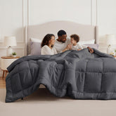 Bedsure oversized king comforter front view shows full coverage and comfortable appearance