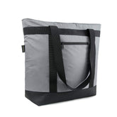 BeeGreen front view gray cooler tote showing capacity and handles for easy transport