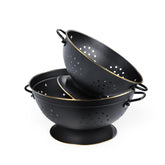 BeFare colander front view showing matte black finish and capacity benefit