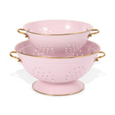 BeFare front view of two pink colanders showing size set and convenience