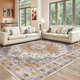 befbee front view of full 8x10 rug showing vintage pattern and style benefit