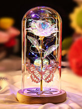Beferr front view of glass dome showing preserved rose and elegant base benefit: long-lasting gift