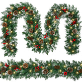 Beinhome full garland draped on mantel showing length and coverage benefit