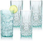 BELLAFORTE front packaging showing set of four teal tumblers and product benefits