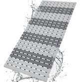 BEMISO front view of full bathtub mat showing coverage and neutral color