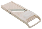 Benriner front view showing almond body and stable design for precise slicing
