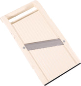 Benriner jumbo mandoline front overview shows wide slicing surface and stable design