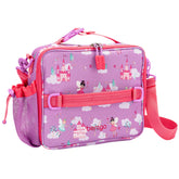 Bentgo front view of printed lunch bag showing roomy storage and kid-proof design