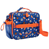 Bentgo front view showing print design and sturdy zipper, ideal for daily use