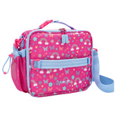 Bentgo front view showing colorful print and secure zipper, durable and attractive
