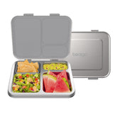 Bentgo front view showing stainless steel box and secure lid benefit leak resistance