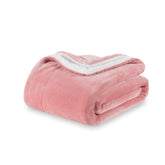 Berkshire Blanket front view in Frosty Mauve showing plush reversible softness