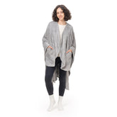 Berkshire Blanket front view showing wearable cape for easy mobility and warmth