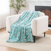 Berkshire Blanket Snoopy throw front view showing full floral design and cozy look
