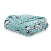 Berkshire Blanket Snoopy front view showing full spring floral design and soft coverage