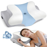 Bespillow front view showing ergonomic shape and clean packaging for immediate comfort