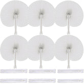 Bestage front packaging showing 100 white paper fans and quantity benefit