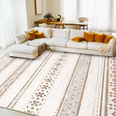 BESTSWEETIE front view of 8x10 rug showing full geometric pattern and warm tones