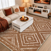 BESTSWEETIE front view showing yellow-brown rug and cozy decor benefit