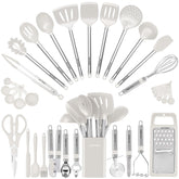 BESTZMWK full 33-piece set front view showing organized cream-white tools and completeness