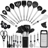 BESTZMWK full 33-piece utensil set laid out showing every tool and organization