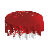 BETGINY front view red snowflake tablecloth showing festive coverage and protection