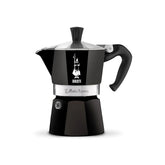 Bialetti Moka Express front view showing classic shape and quick heating benefit