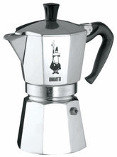 Bialetti Moka Express front view showing classic aluminium shape and ergonomic handle benefits durable brewing