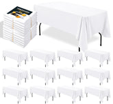 BIGTONE front view of 12-pack folded tablecloths showing value and neat packaging