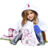 birdyboutique front packaging showing poncho design and safety message