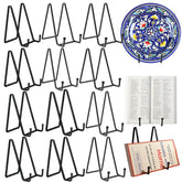 Birity front view plate stand showing slim triangular support and elegant finish