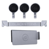 BLACKSTONE front view of grease gate and magnetic hooks showing organized setup and quick access
