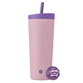 BlenderBottle Velvet Blush front view showing sleek tumbler and branding benefit stylish portability